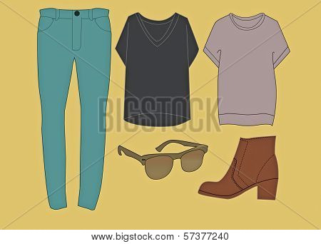 Hipster Clothing Set