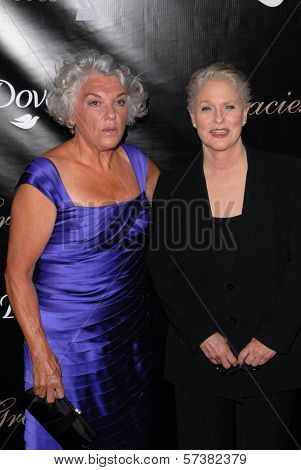 Tyne Daly and Sharon Gless  at the 35th Annual Gracie Awards Gala, Beverly Hilton, Beverly Hills, CA. 05-25-10