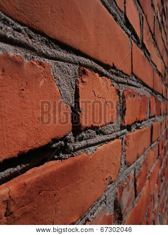 Old wall of red brick