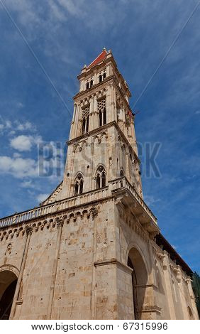 Belfry (xvi C.) Of Saint Lawrence Cathedral. Trogir, Croatia (unesco Site)