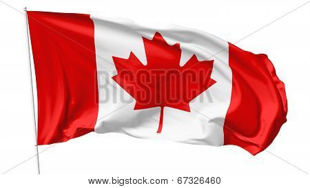 Flag Of Canada On Flagpole