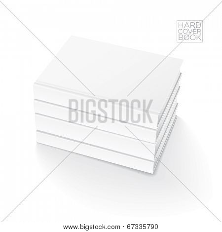 3D Hard cover book design template. Vector detailed illustration.