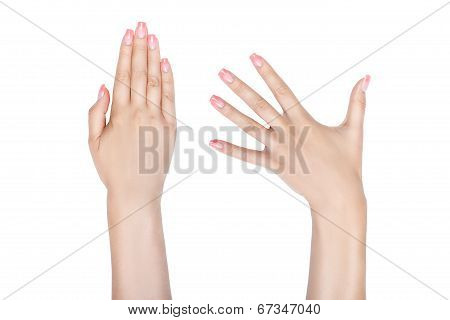Female Hands With Beautiful Nails.
