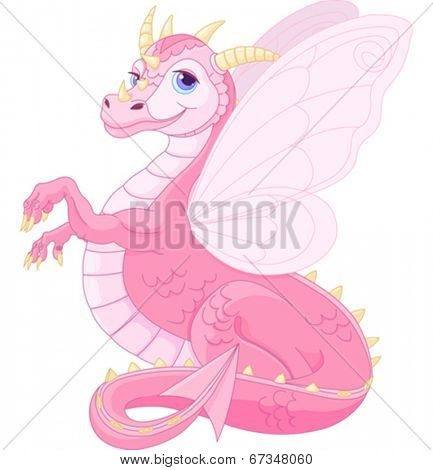 Illustration of Beautiful Magic Dragon