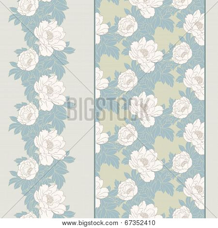 Floral seamless border