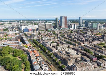 Aerial Cityscape Of The Hague, City Of The Netherlands
