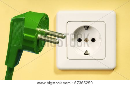Socket And Green Plug