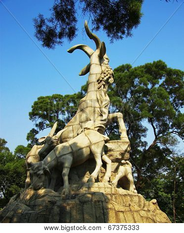 Five Goats Statue In Guangzhou City China