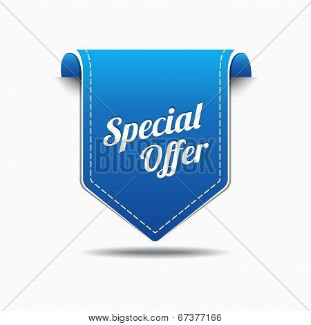 Special Offer Blue Label Icon Vector Design