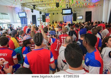American World Cup Fans Gather Before A Match.