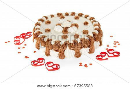 Delightful gateau and hearts from a tape