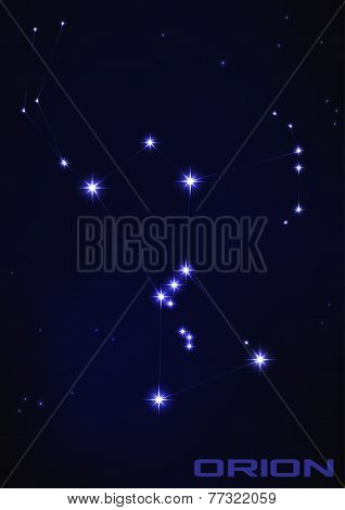Illustration of Orion constellation