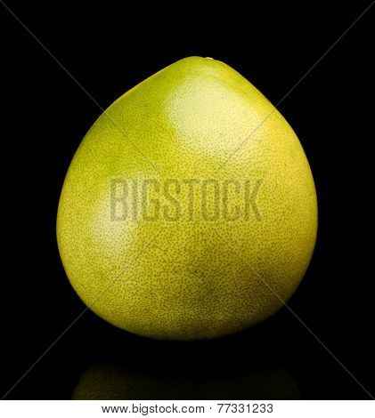 Pomelo, Chinese Grapefruit Isolated On Black