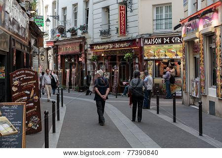 Latin Quarter of Paris France.