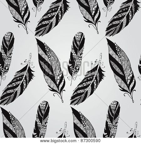 Vintage Hand Drawn Seamless Pattern