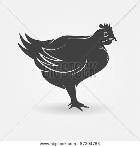 Broiler chicken vector logo or symbol