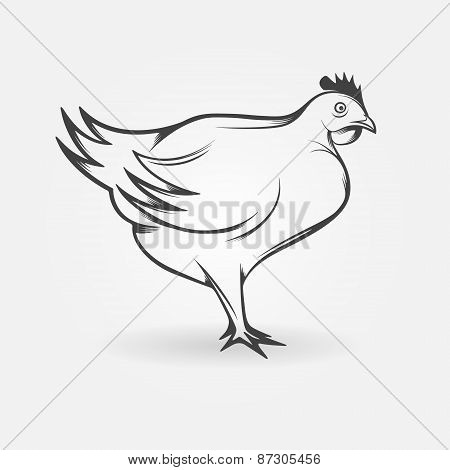 Chicken logo or broiler symbol