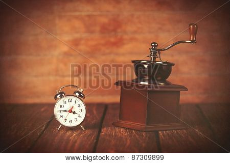 Coffee Gringer And Retro Alarm Clock