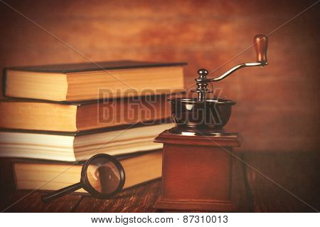 Coffee Gringer And Ropened Book