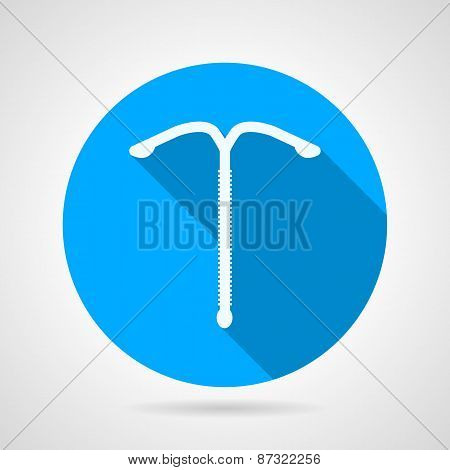 Contraception flat round vector icon