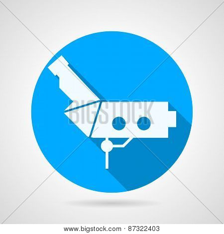 Colposcope flat round vector icon