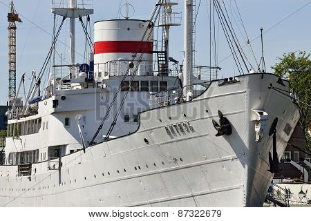 KALININGRAD, RUSSIA - may 3, 2014: Research Vessel Vityaz is in the Museum of World Ocean