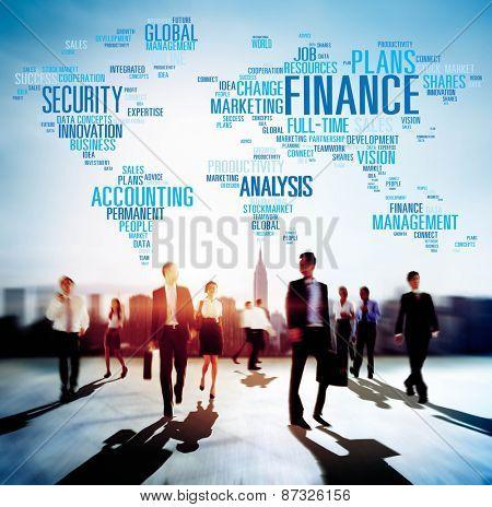 Finanace Security Global Analysis Management Accounting Concept