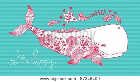 Card Be Happy with Whale