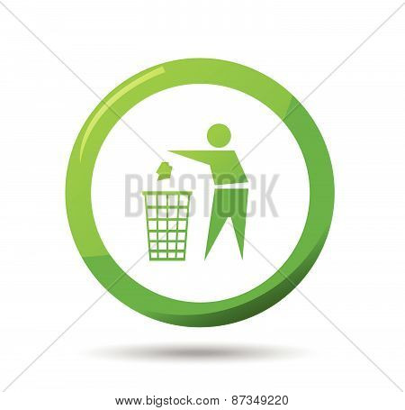 Do not litter, vector sign
