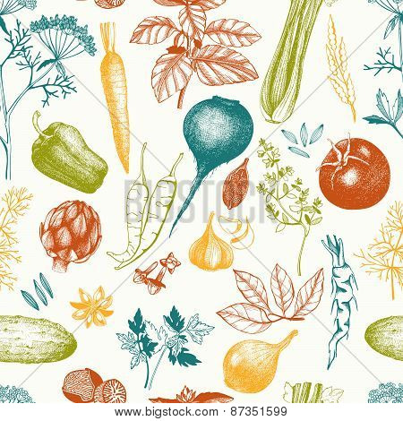 Decorative food background.