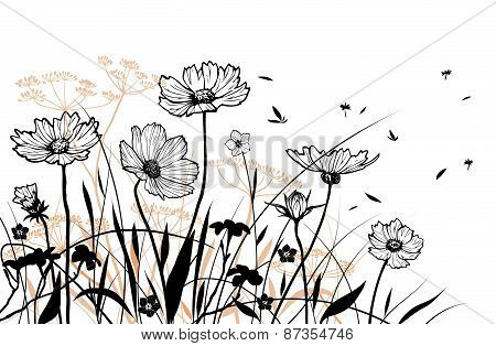 Vector floral elements.