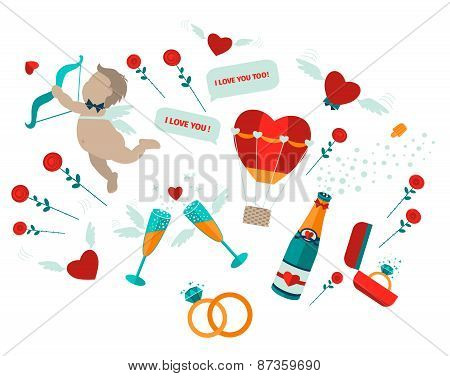 Set Of Happy I love you