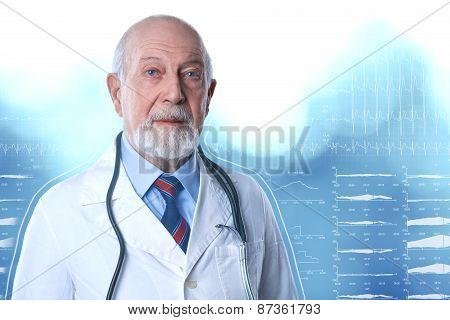 Portrait of friendly male doctor smiling