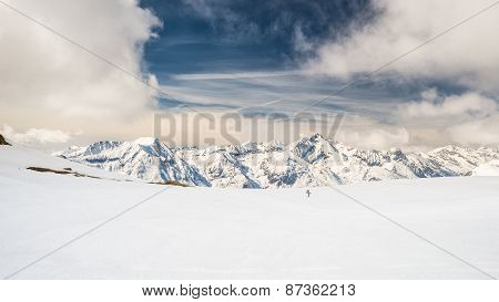 Majestic Mountain Peaks In The Alps