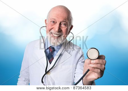 Portrait of friendly male doctor smiling