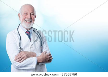 Portrait of friendly male doctor smiling
