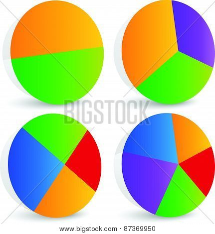 Pie Chart Vector. Pie Chart, Pie Graph Elements
