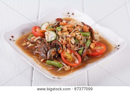 Somtum, papaya salad delicious food in thailand