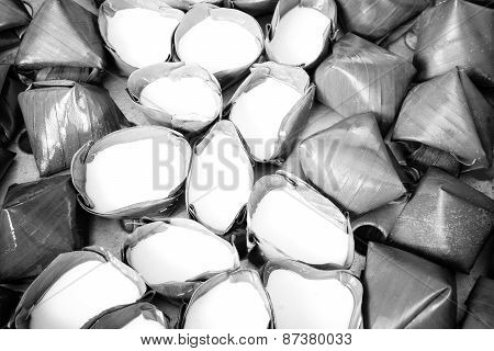Stuffed Dough Pyramid Texture Soft Tone White Color