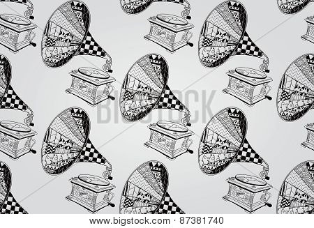 Vintage Hand Drawn Seamless Pattern
