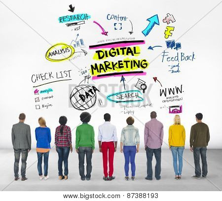 Digital Marketing Branding Strategy Online Media Concept