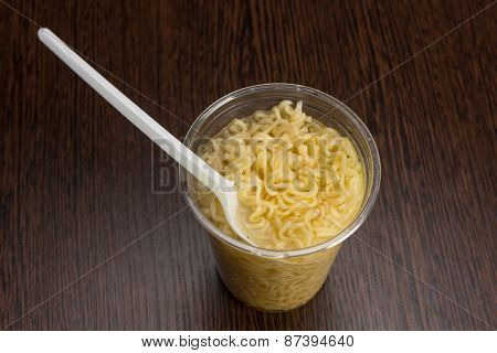Instant Noodles In A Plastic Cup