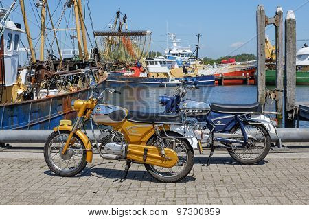 Two vintage Zundapp mopeds