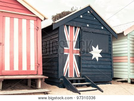 Bathing Houses At Brighton Beach, Australia