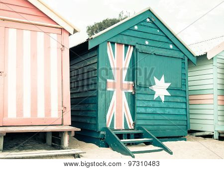 Bathing Houses At Brighton Beach, Australia