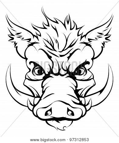 Boar Sports Mascot Head