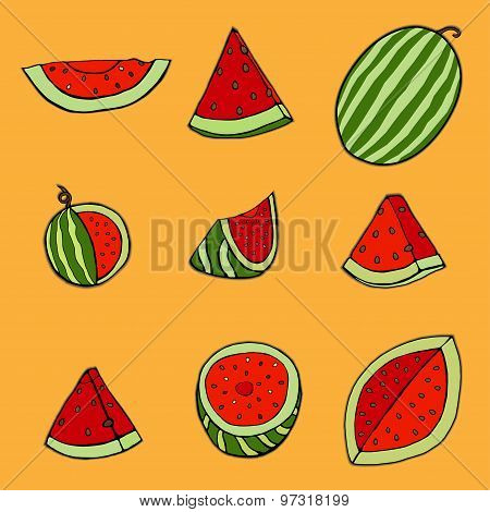 Set Of Watermelon