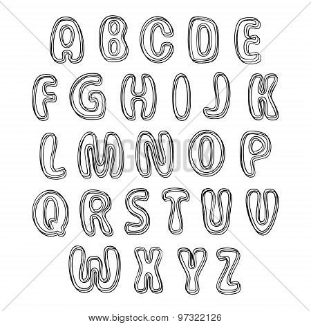 Black Alphabet Letters For Your Design
