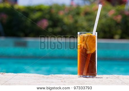 Glass Of Cuba Libre Cocktail