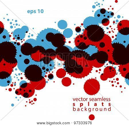 Artistic colorful abstract dirty ink template, messy transparent scanned and traced splashing